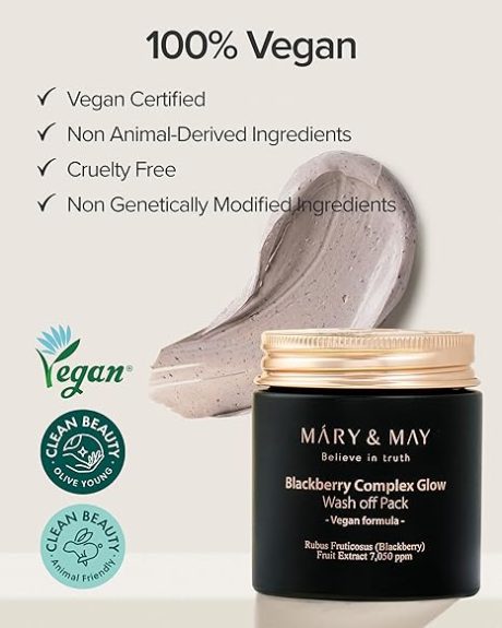 Mary&May Vegan Blackberry Complex Glow Wash Off Mask 125g