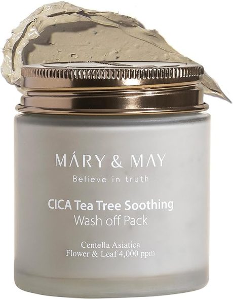[Mary&May] CICA TeaTree Soothing Wash off Pack 4.4 Fl Oz / 125g