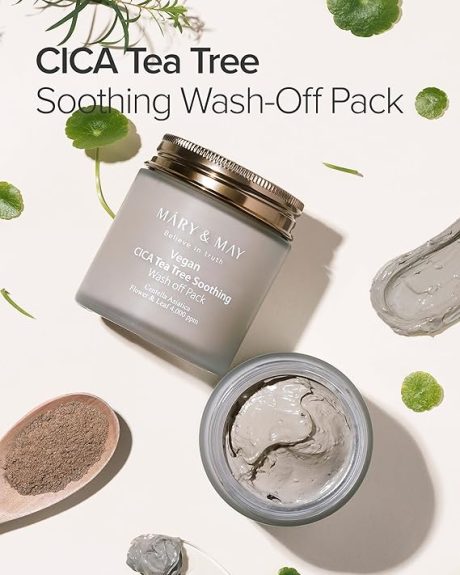 [Mary&May] CICA TeaTree Soothing Wash off Pack 4.4 Fl Oz / 125g