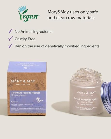 Mary & May Vegan Calendula Peptide Ageless Sleeping Mask 110g
