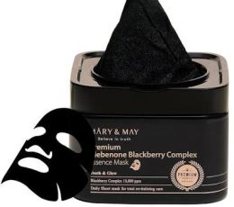 Mary & May Premium Blackberry Essence Mask Box 250gm 20 ea