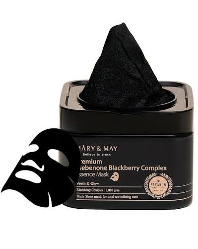 Mary & May Premium Blackberry Essence Mask Box 250gm 20 ea