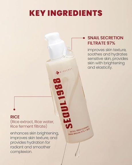 K-Secret Seoul 1988 Essence Snail Mucin 97% + Rice 100ml