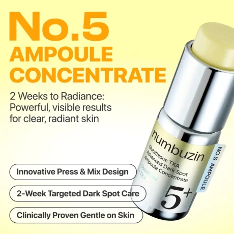 Numbuzin No.5 Glutathione TXA Advanced Dark Spot Ampoule – Brightening & Hyperpigmentation