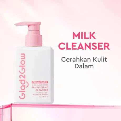 Glad2Glow Milk Amino Acid Brightening Cleanser With Niacinamide 80g