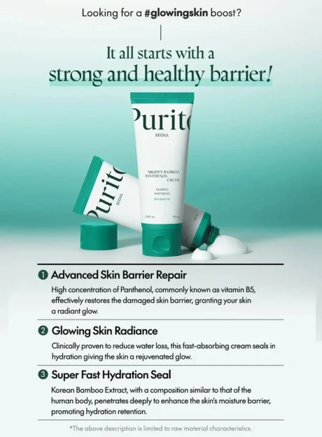 Purito SEOUL Mighty Bamboo Panthenol Cream 100 ml/3.38 Fl Oz