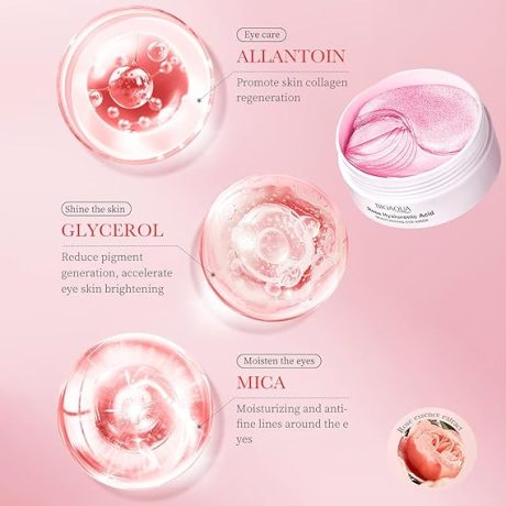 BIOAQUA Rose Hyaluronic Acid Moisturizing Eye Mask Dark Circles 80g (60pcs/30pairs)