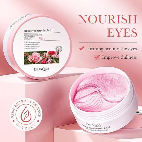 BIOAQUA Rose Hyaluronic Acid Moisturizing Eye Mask Dark Circles 80g (60pcs/30pairs)