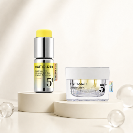 Numbuzin No.5 dark spot brightening routine with Glutathione TXA Ampoule and Glutathione Vitamin Dark Spot Cream from Beauty Shop EG