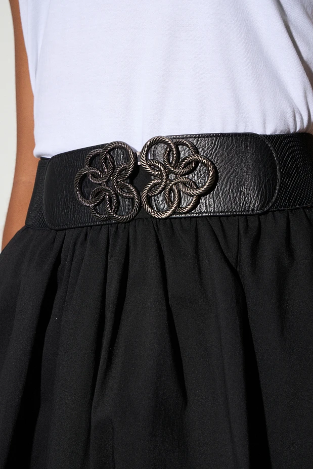 SHANGMAOYO belts for women Women's Girdle Elastic Stretch Wide Waist Belts Rings Buckle Cummerbunds Ladies Trench Coat Accessories Belt