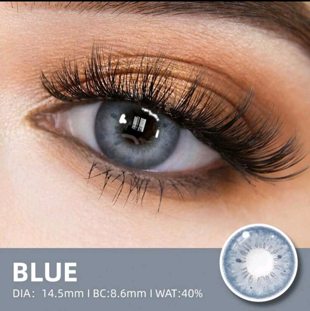 2pcs Grayish Brown Color Soft Contact Lenses, Yearly Disposable Cosmetic Soft Lens Halloween Costume Cosplay